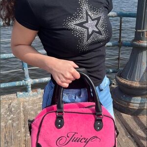 Juicy Couture Pink and Black Satchel